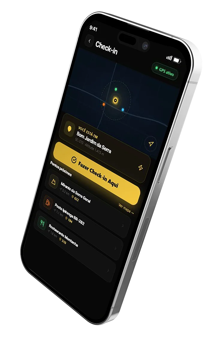 Check-in por GPS no app